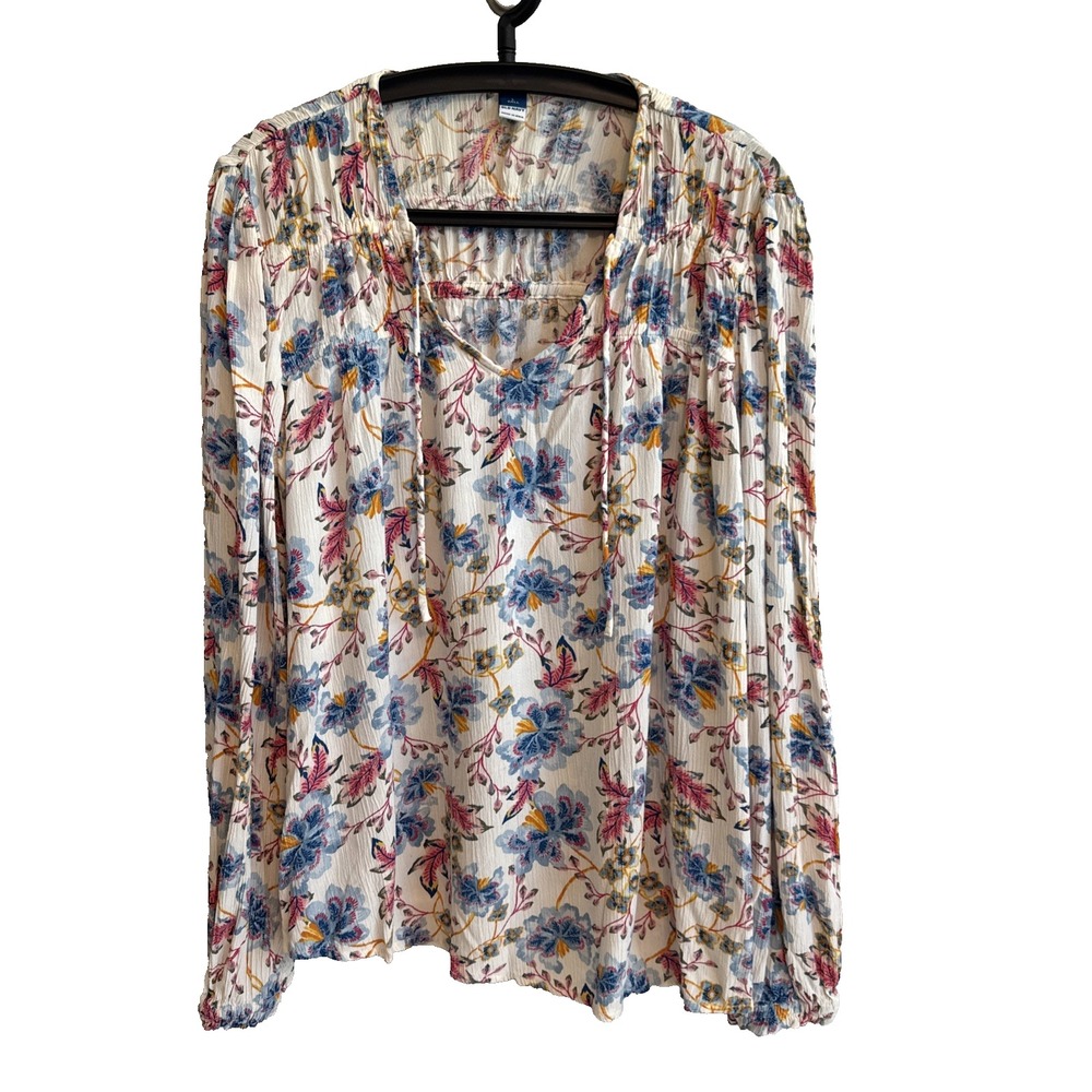 Old Navy Womens Pull On V-Neck Lightweight Top Size L Tall Feminine Cottagecore